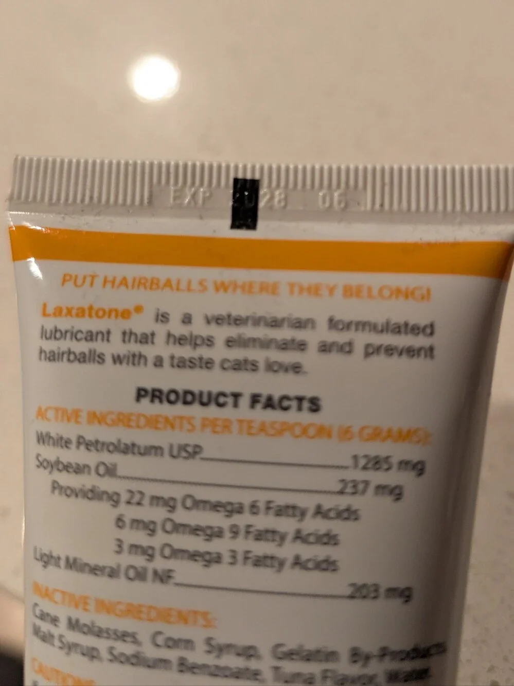 Vetoquinol Laxatone Tuna Flavor Oral Gel for Cats